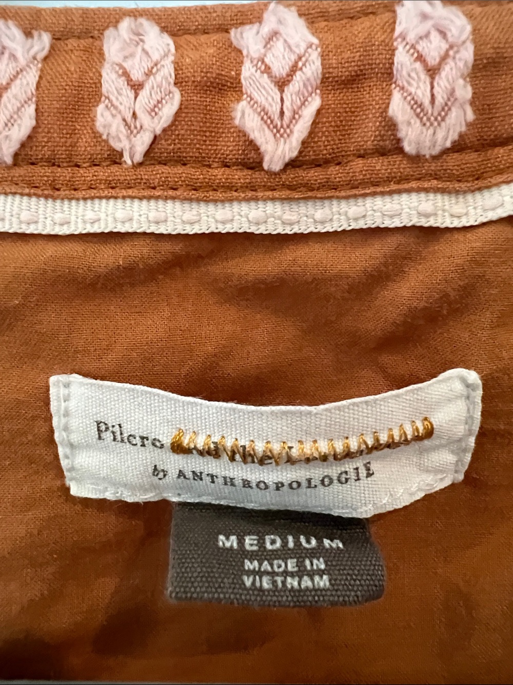 Pilcro by Anthropologie Rust Brown Button-Front Blouse - Picture 2 of 4